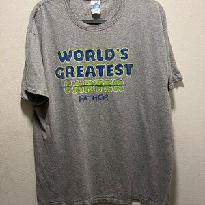 "World's Greatest Farter Father" T-Shirt Size XL Funny Dad Joke Father's Day